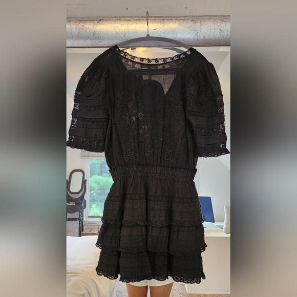 Loveshackfancy quincy dress black size S/2. - Picture 3 of 7